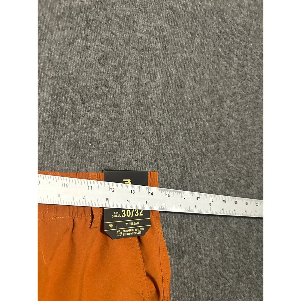 Burlebo everyday short mens orange small new outdoors lightweight fishing